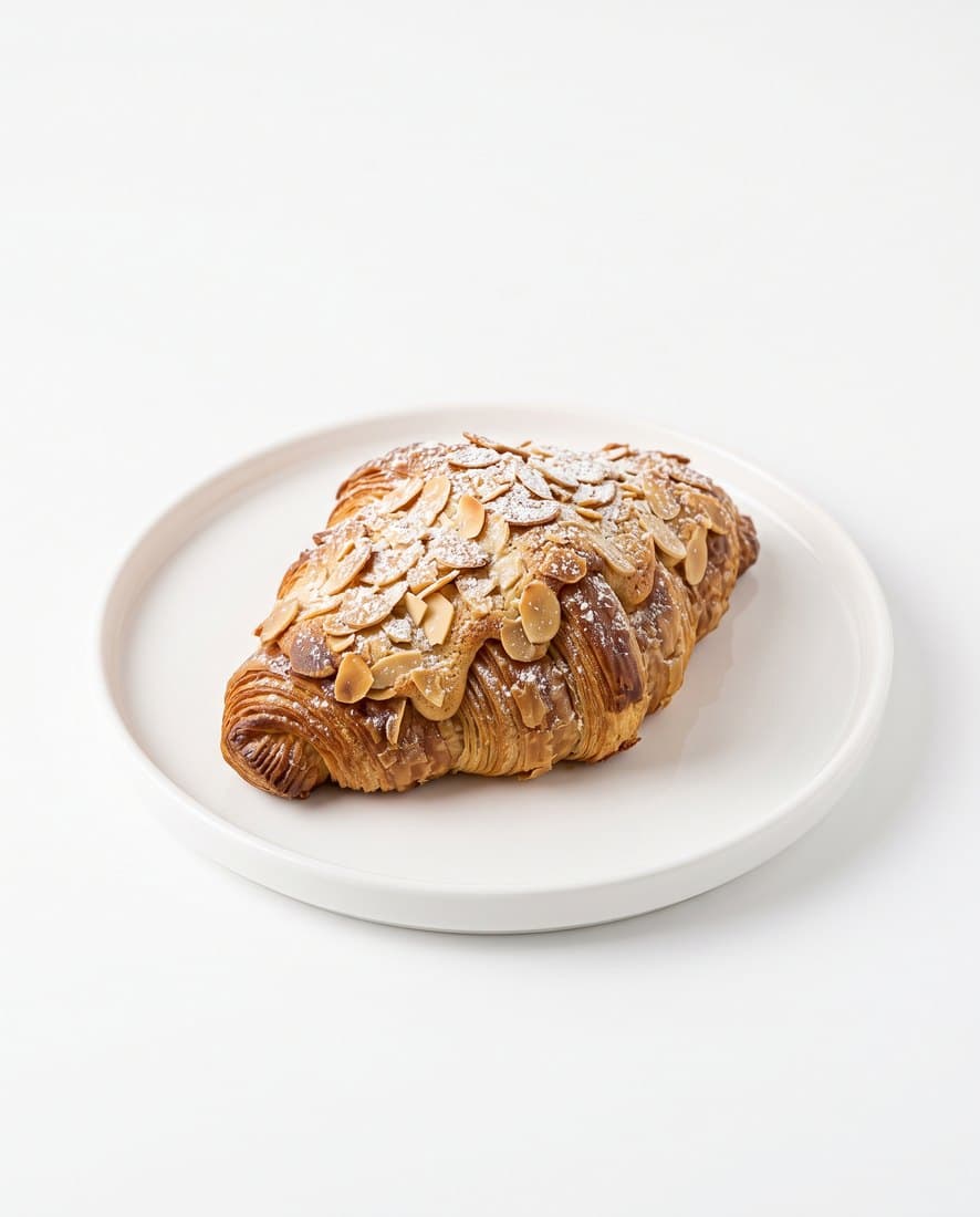 Fresh almond croissant